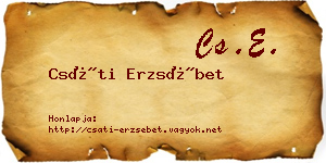 Csáti Erzsébet névjegykártya