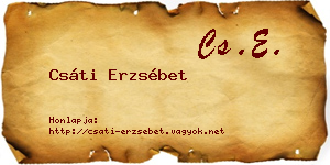 Csáti Erzsébet névjegykártya