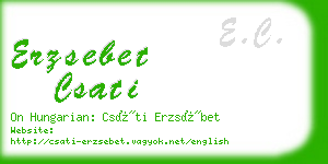 erzsebet csati business card